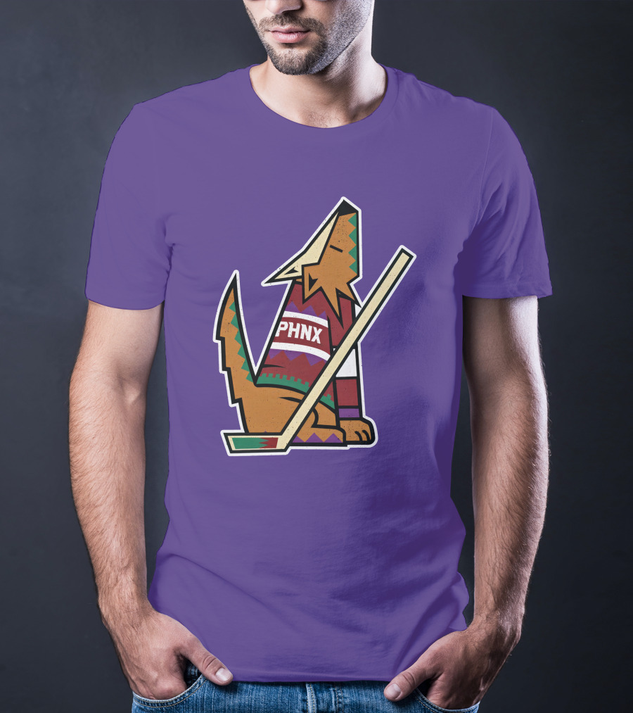 Phnx Locker Merch PHNX Howling Coyote Hockey Stick T-Shirt