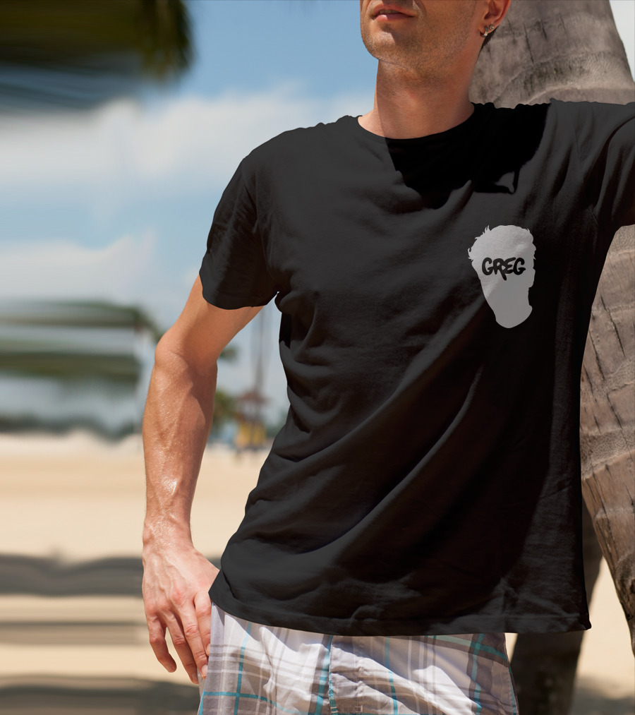 Danny Gonzalez Merch Greg Text Silhouette Pigment Dyed T-Shirt