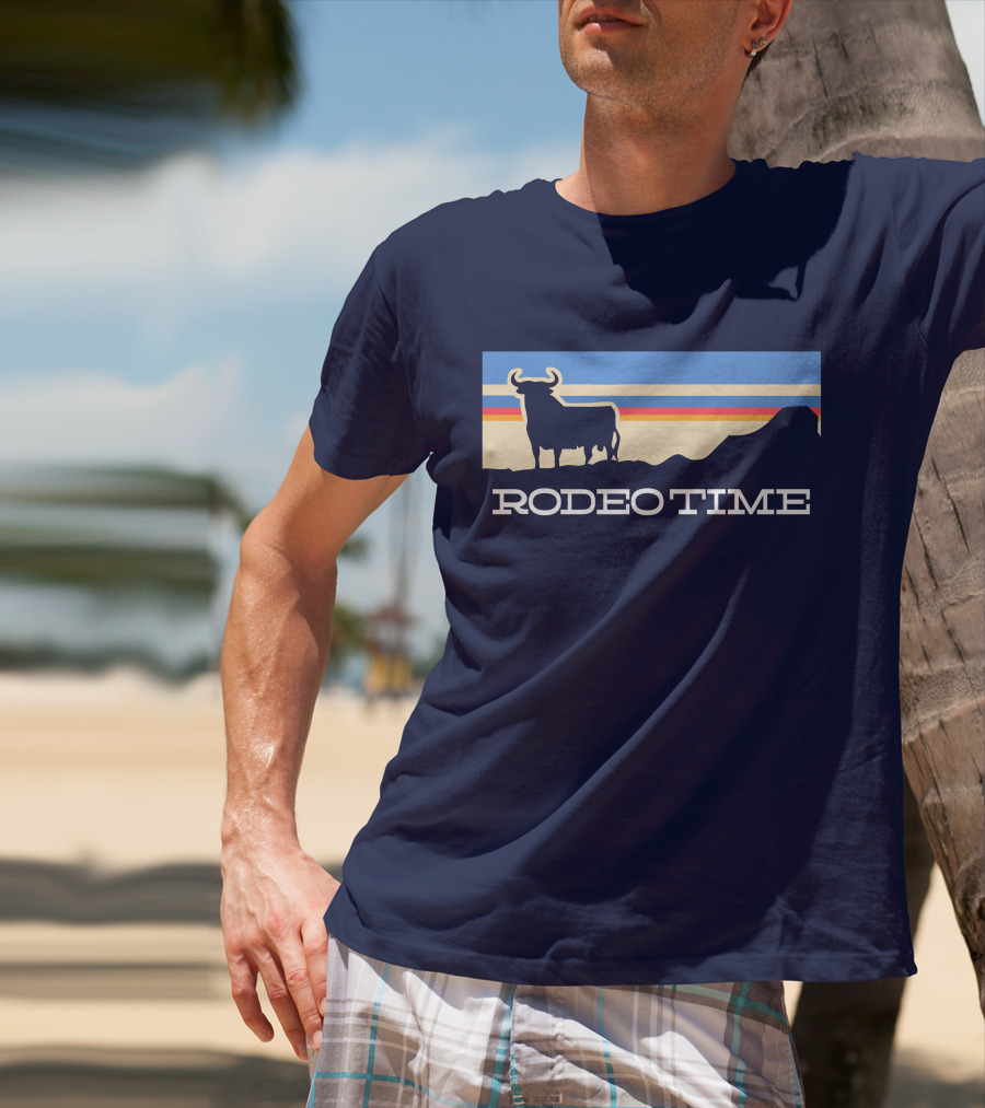 Rodeo Time Sunset Bull Silhouette By Dale Brisby T-Shirt