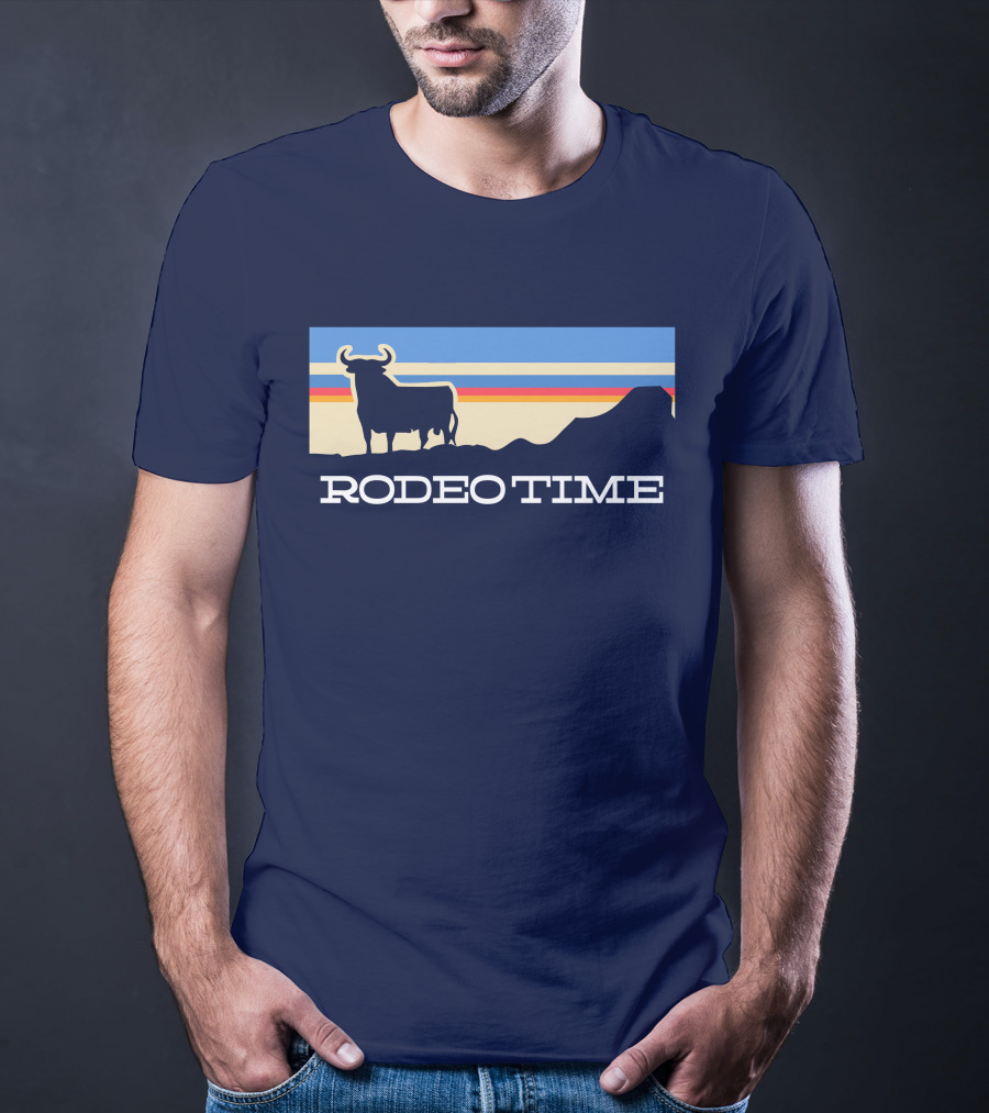 Rodeo Time Sunset Bull Silhouette By Dale Brisby T-Shirt