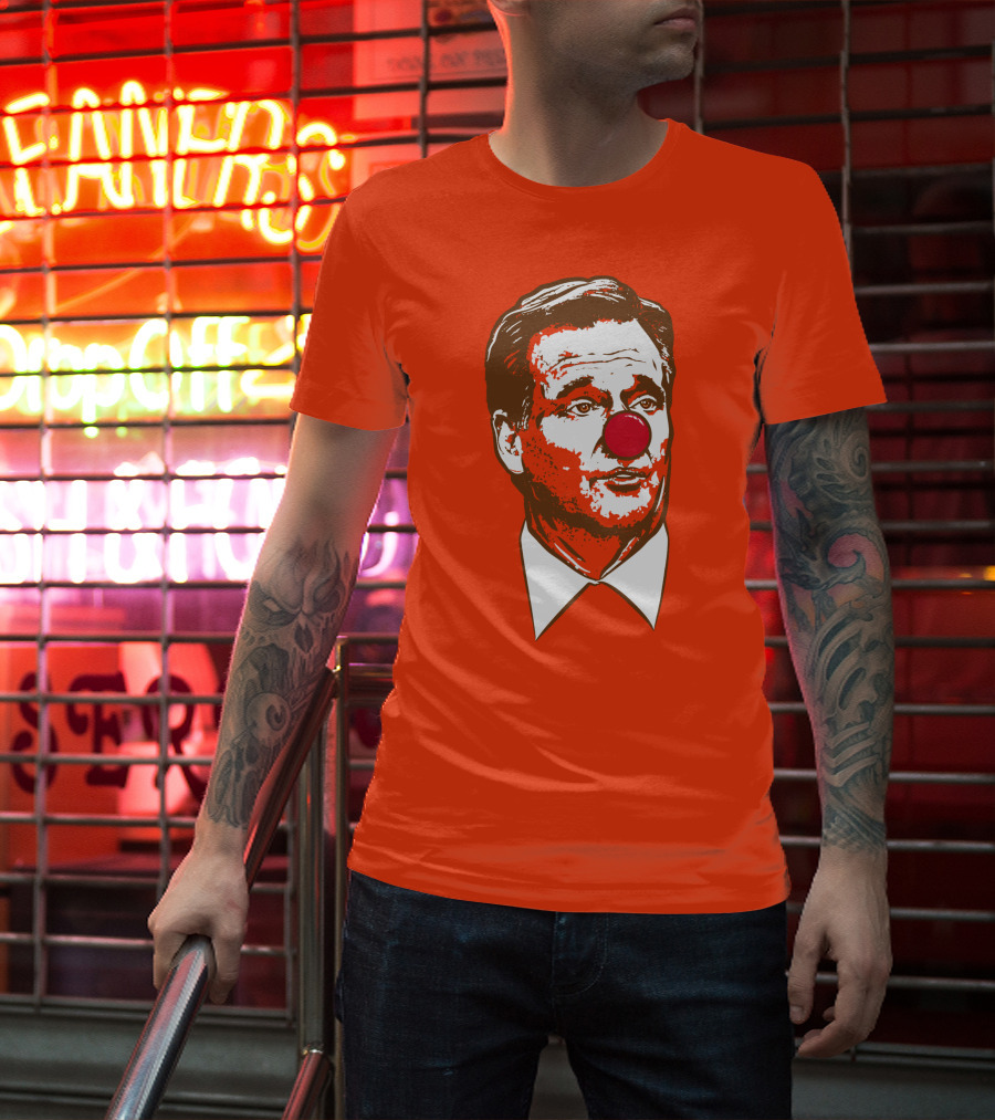 Cle Clown NFL Roger Goodell Red Nose Satire T-Shirt