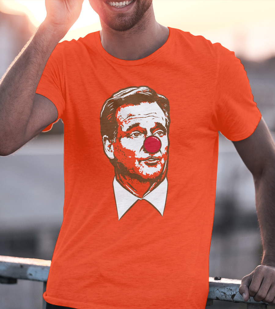Cle Clown NFL Roger Goodell Red Nose Satire T-Shirt