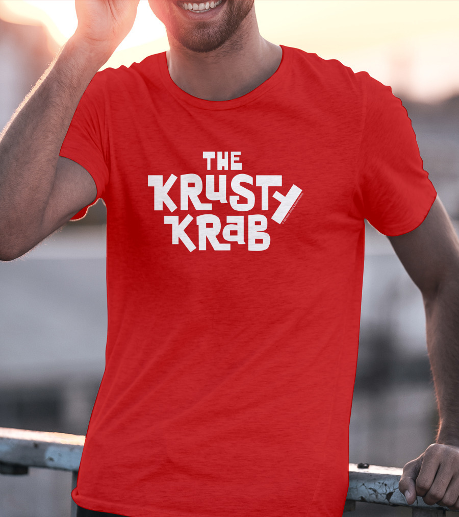 Joe Burrow The Krusty Krab Spongebob Squarepants Crossover Patrick Star Football NFL Cincinnati Bengals Cartoon Network Nickelodeon T-Shirt