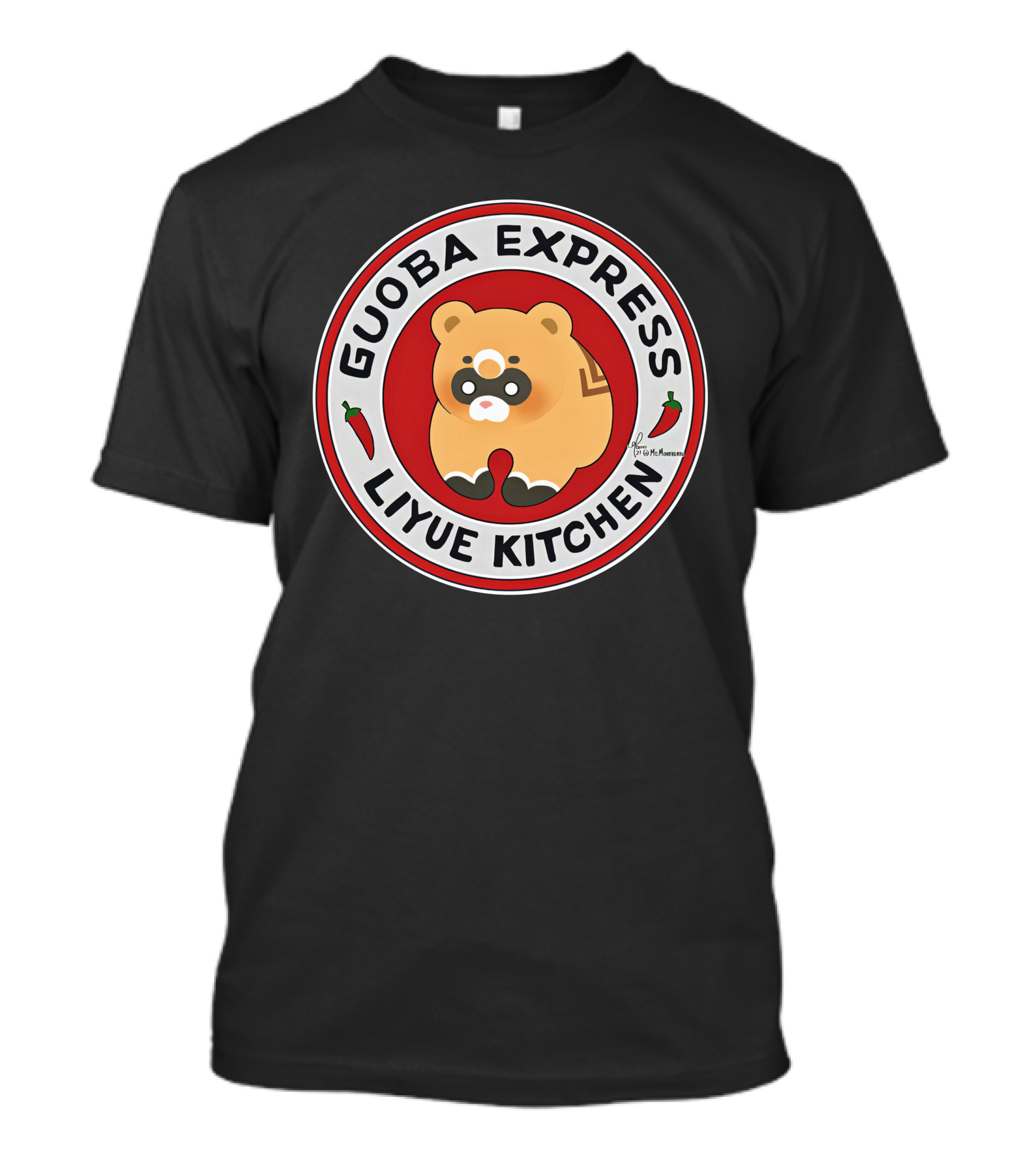 Guoba Express Liyue Kitchen Cute Panda Logo Jackie Lastra T-Shirt