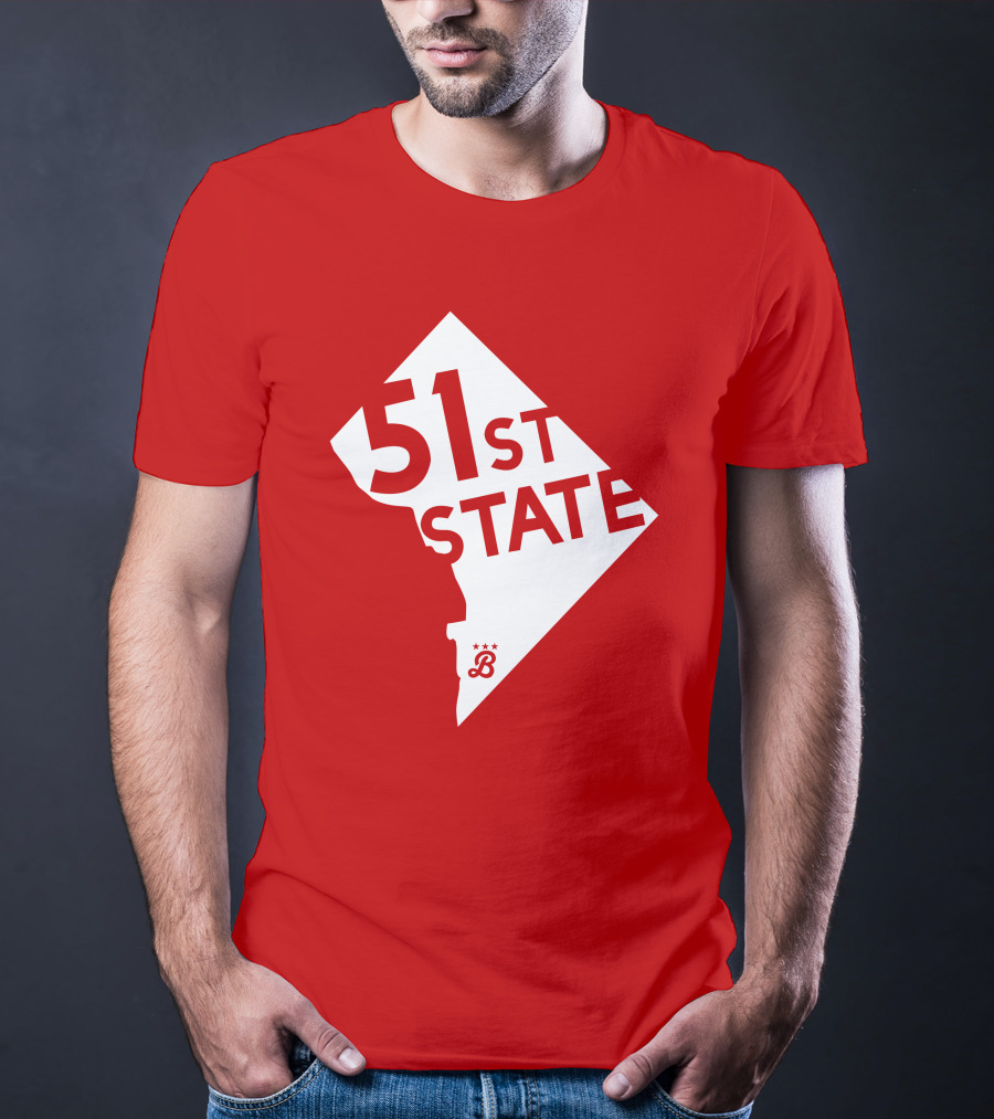 Juan Soto 51St State Wear Bailiwick Washington DC 51st State Outline T-Shirt