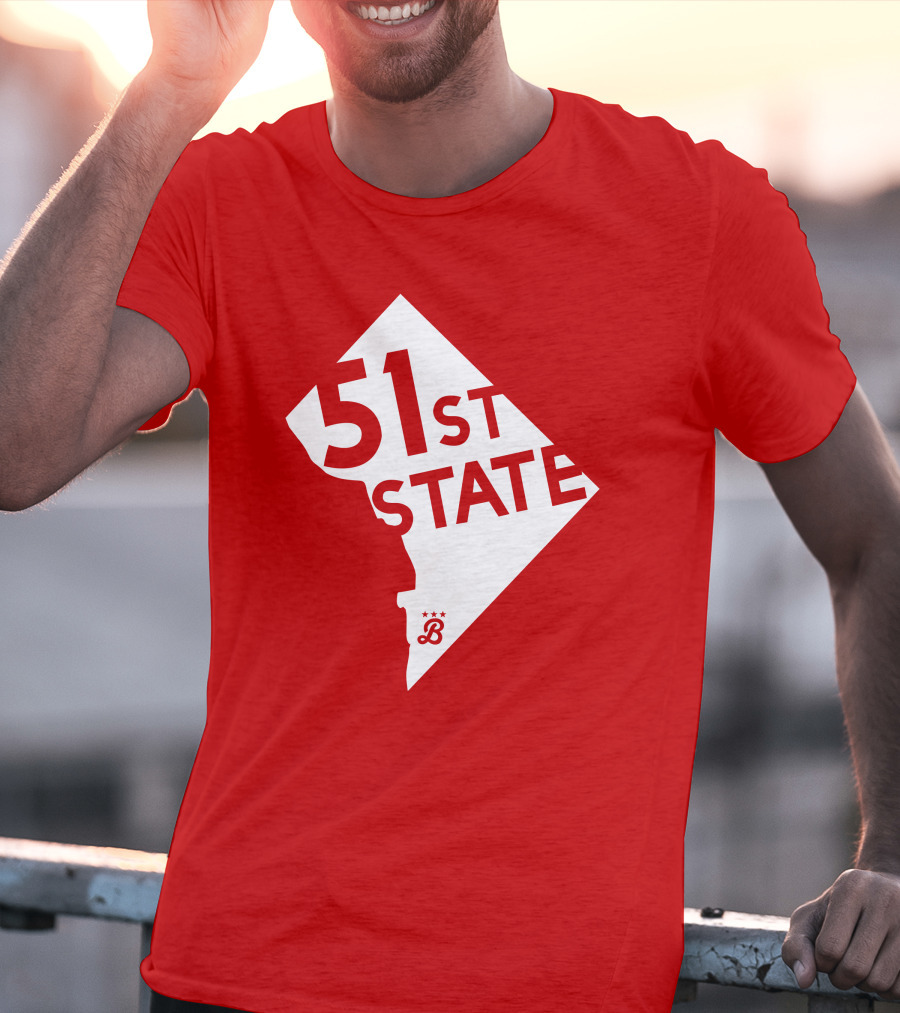 Juan Soto 51St State Wear Bailiwick Washington DC 51st State Outline T-Shirt