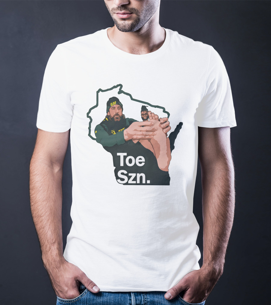 Kurt Benkert Aaron Rodgers Toe Szn GBP Wisconsin Outline T-Shirt