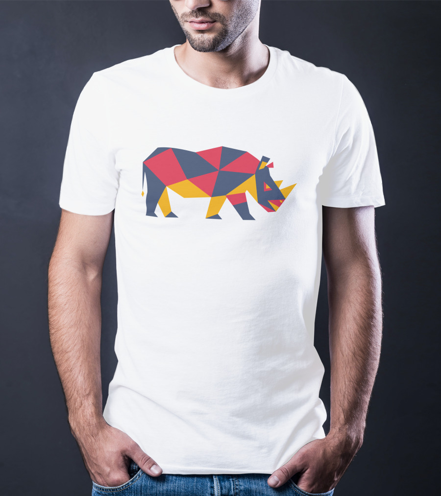 Kevin Pietersen Sorai Shop Rhino Geometric Multicolor T-Shirt