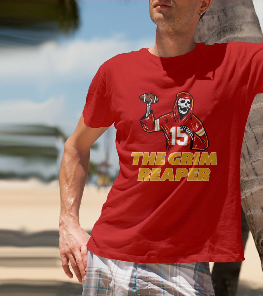 The Grim Reaper 15 Patrick Mahomes KC Chiefs T-Shirt