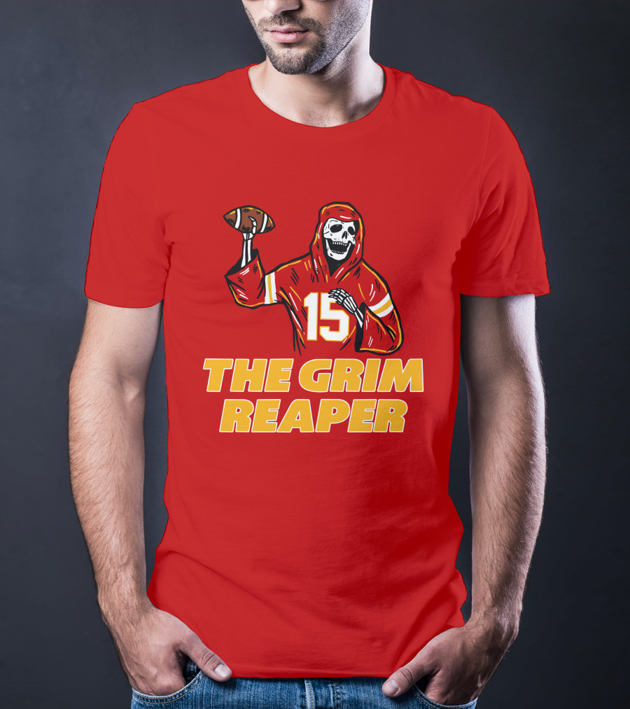 The Grim Reaper 15 Patrick Mahomes KC Chiefs T-Shirt