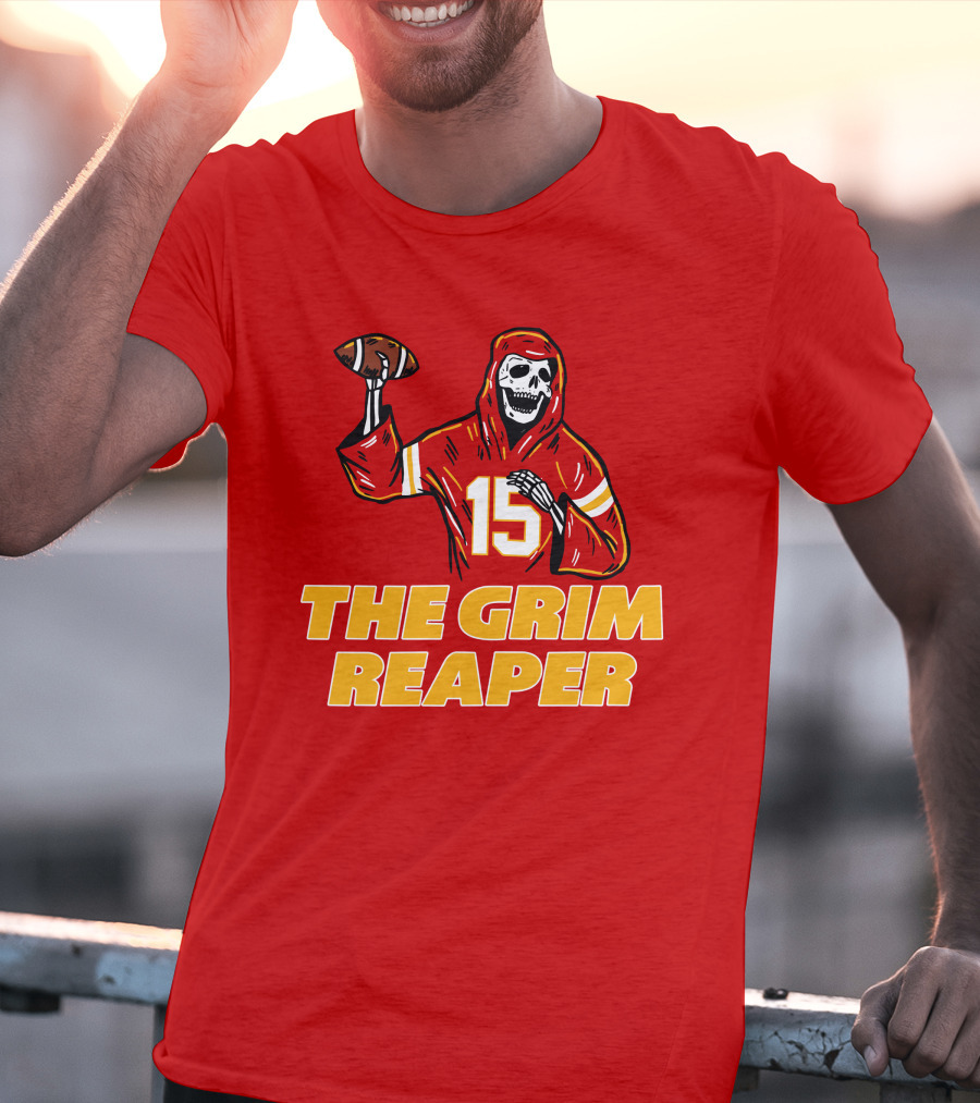 The Grim Reaper 15 Patrick Mahomes KC Chiefs T-Shirt