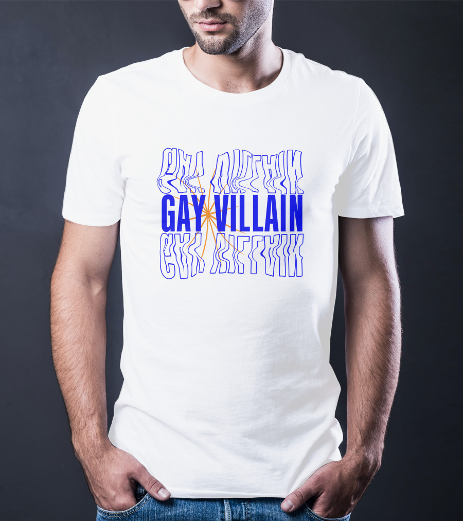Gay Villain Reflections With Starburst Motif T-Shirt