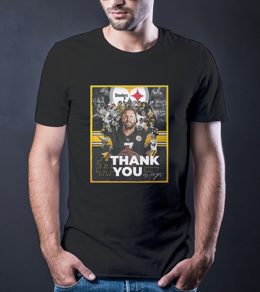 Thank You 7 Ben Roethlisberger Steelers Tribute Image T-Shirt