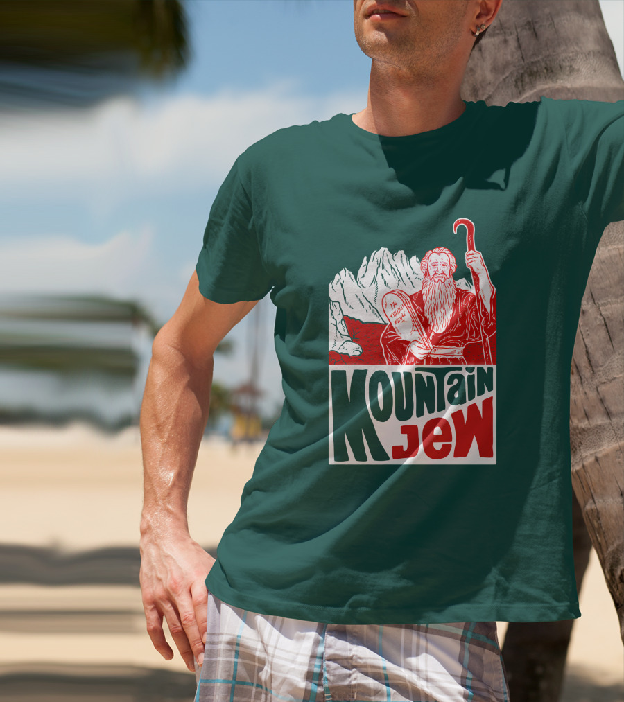 Mountain Jew Moses Holding Ten Commandments Ted Stout Tedstout5 T-Shirt