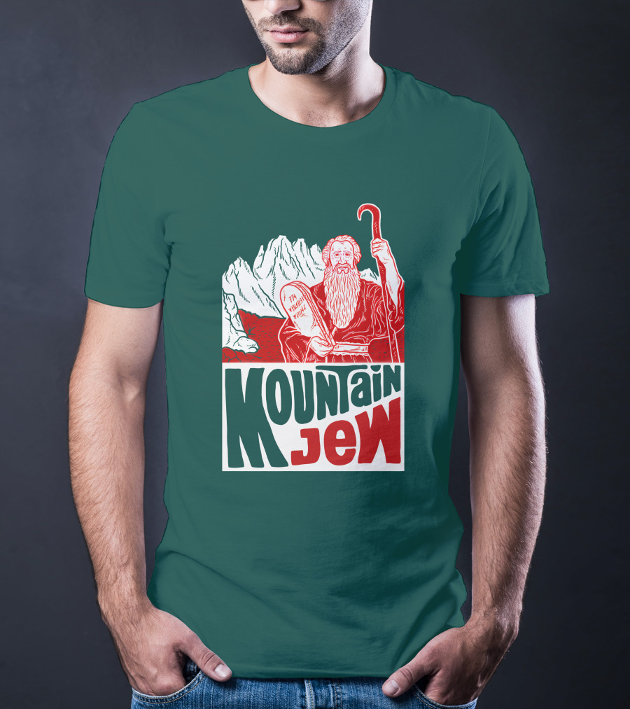 Mountain Jew Moses Holding Ten Commandments Ted Stout Tedstout5 T-Shirt