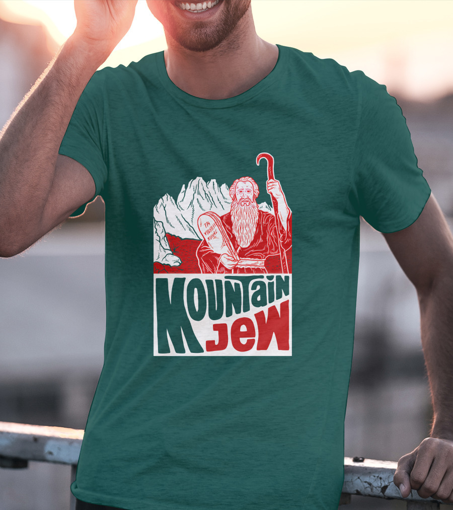 Mountain Jew Moses Holding Ten Commandments Ted Stout Tedstout5 T-Shirt