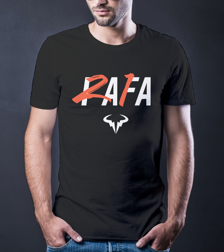 RAFA Bull Logo 21 Grand Slam Winner T-Shirt
