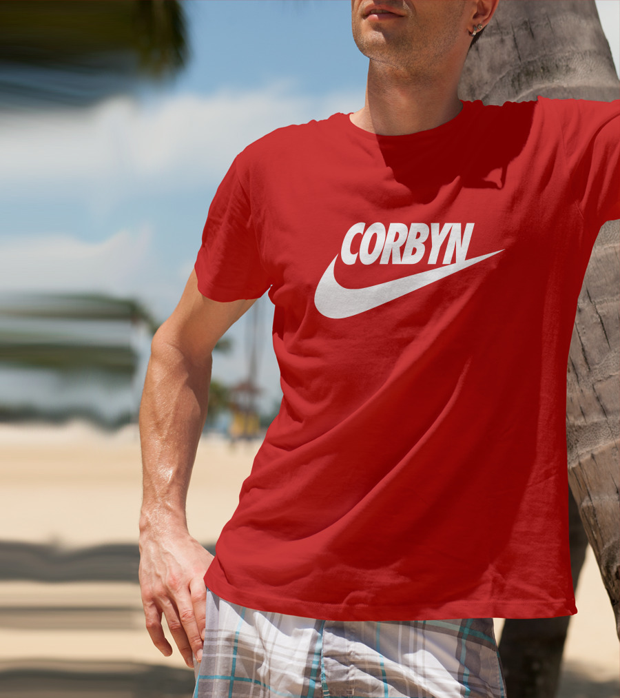 Corbyn Swoosh Parody Red T-Shirt