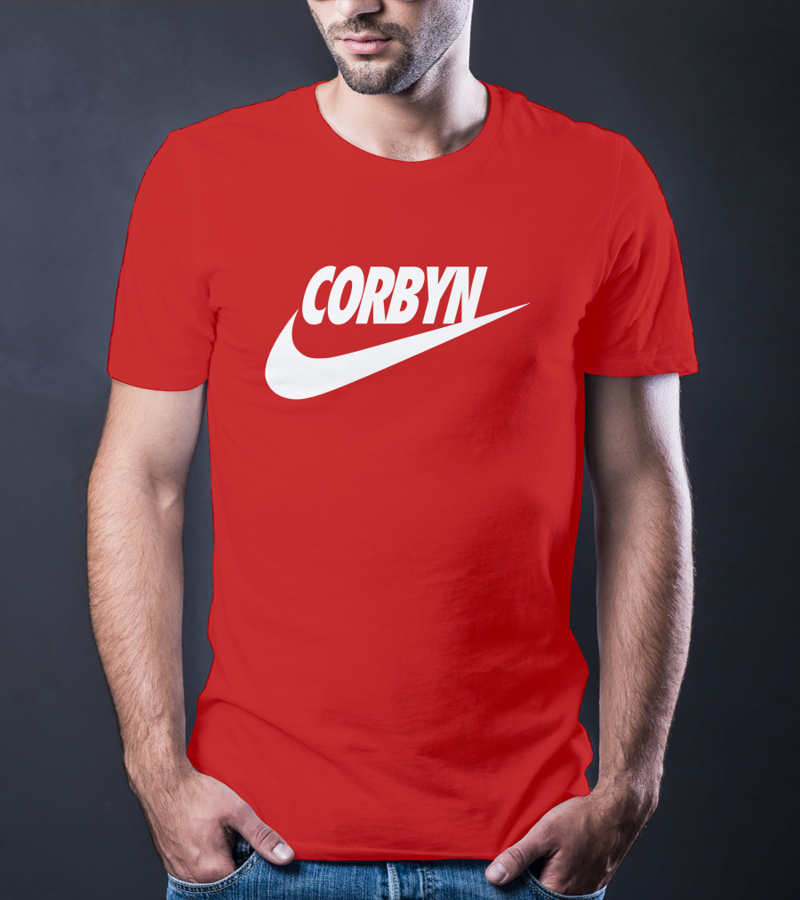 Corbyn Swoosh Parody Red T-Shirt