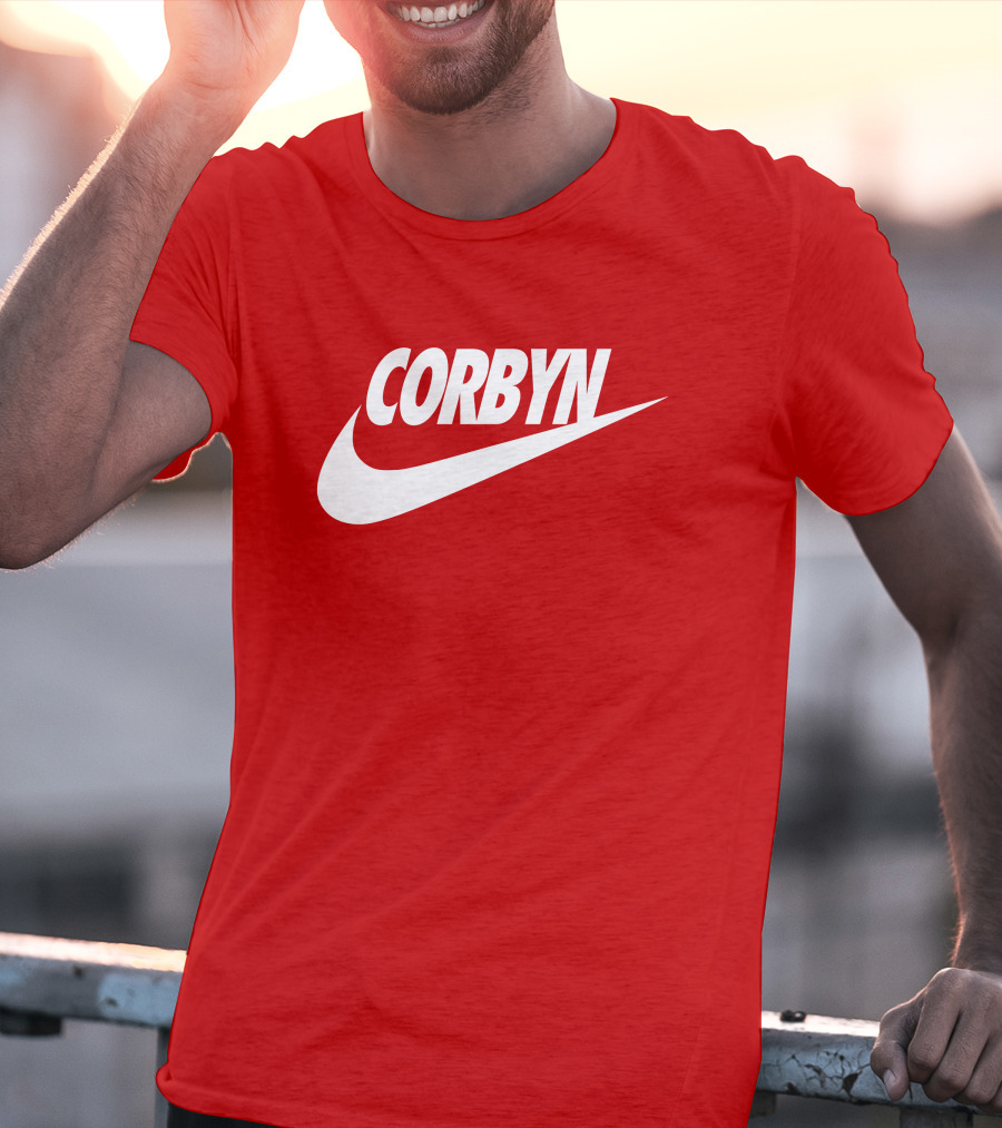 Corbyn Swoosh Parody Red T-Shirt