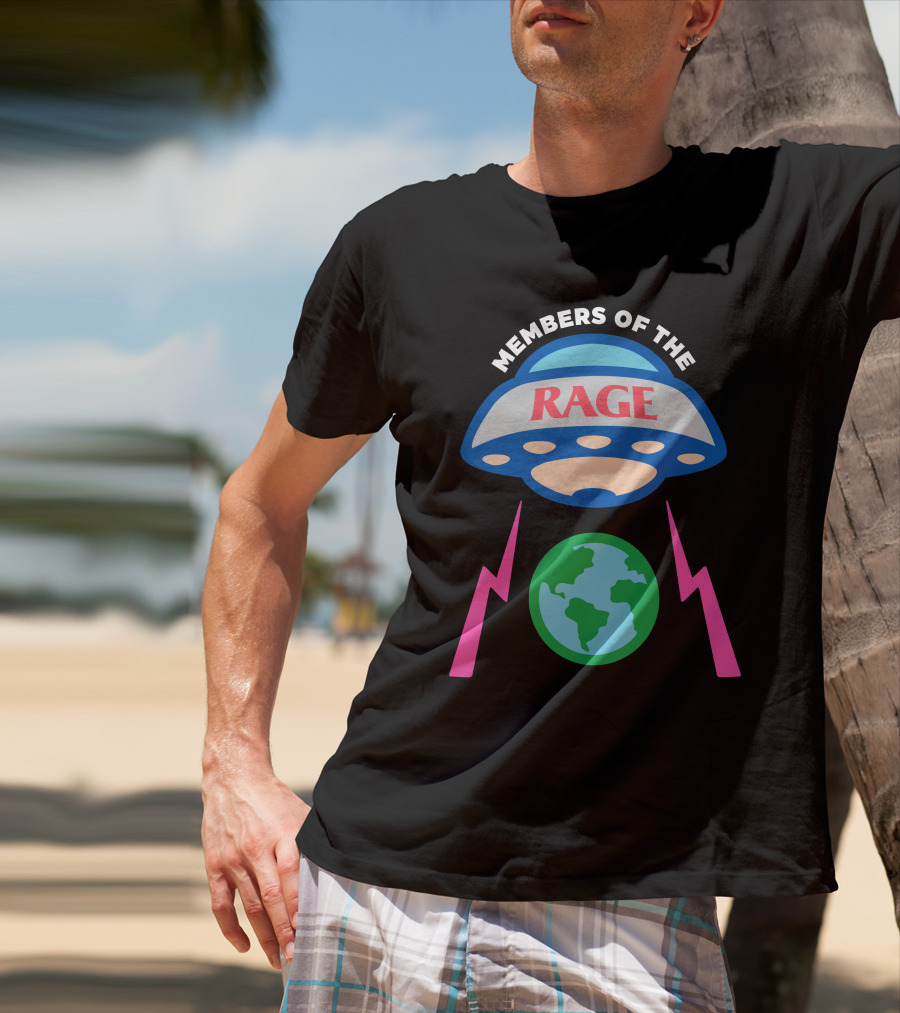Members Of The Rage UFO Earth Lightning Bolt Kid Cudi T-Shirt