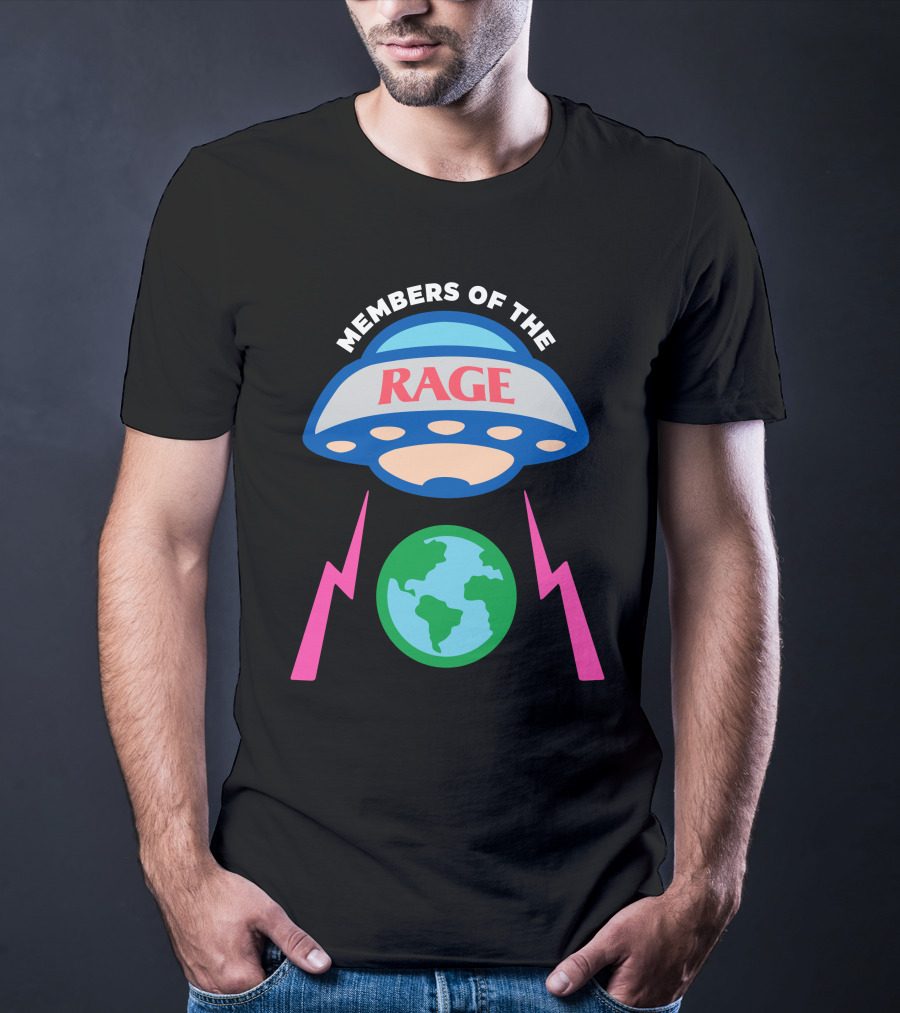 Members Of The Rage UFO Earth Lightning Bolt Kid Cudi T-Shirt