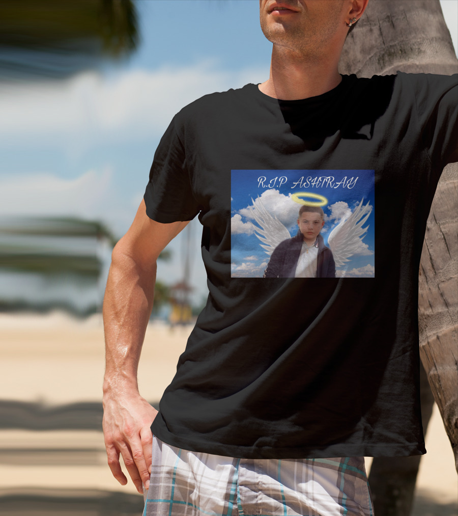R.I.P. Ashtray Angel Wings Based Savage T-Shirt