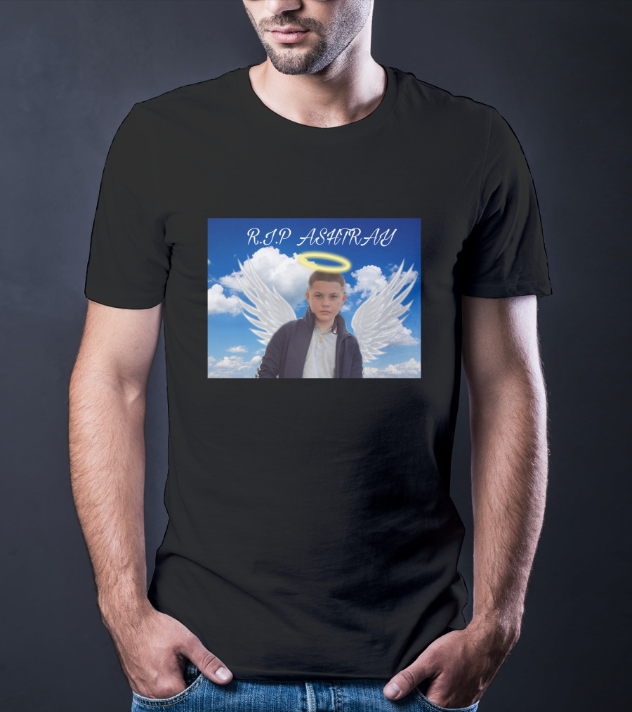 R.I.P. Ashtray Angel Wings Based Savage T-Shirt