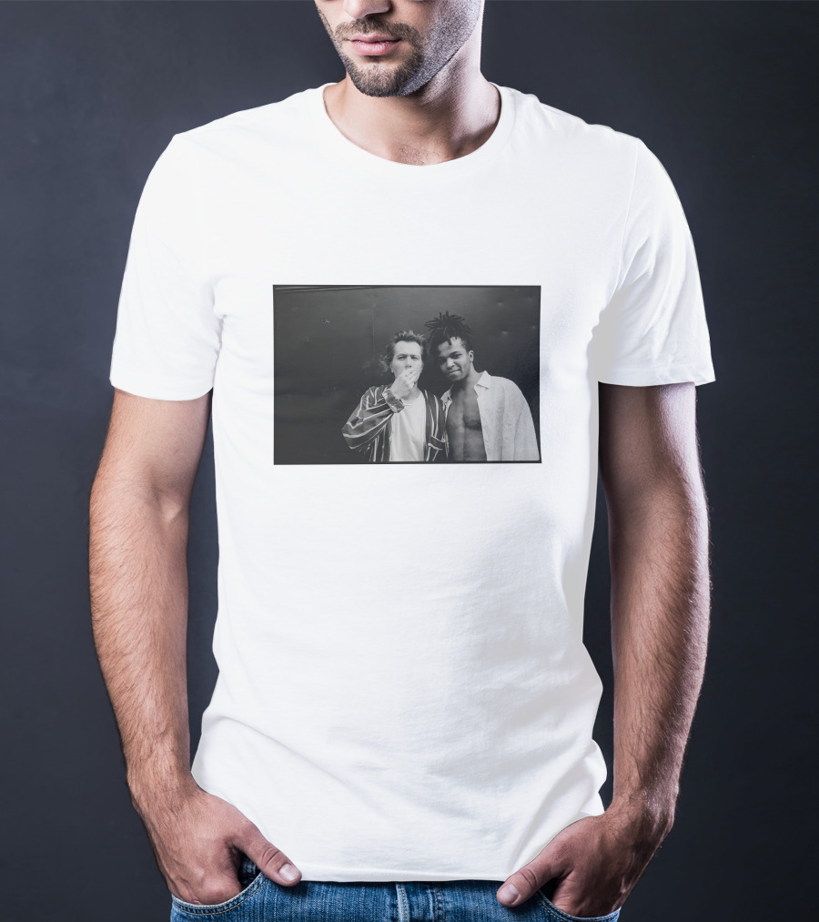 Jeffrey Wright Basquiat Two Gordons 1995 Gotham City Pass The Light Iconic Portrait Black And White Photography T-Shirt