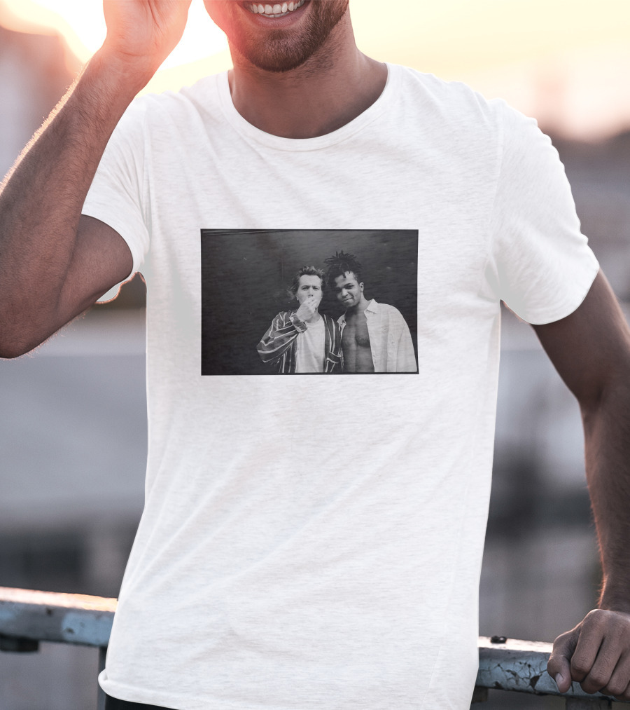 Jeffrey Wright Basquiat Two Gordons 1995 Gotham City Pass The Light Iconic Portrait Black And White Photography T-Shirt