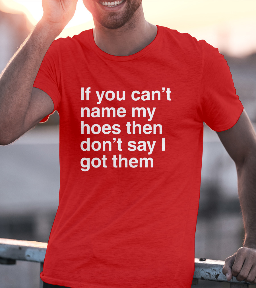 If You Can't Name My Hoes Then Don't Say I Got Them T-Shirt