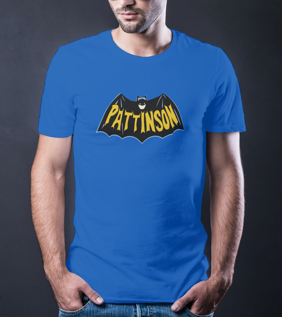 Pattinson Bat Logo Monochrome Comic T-Shirt