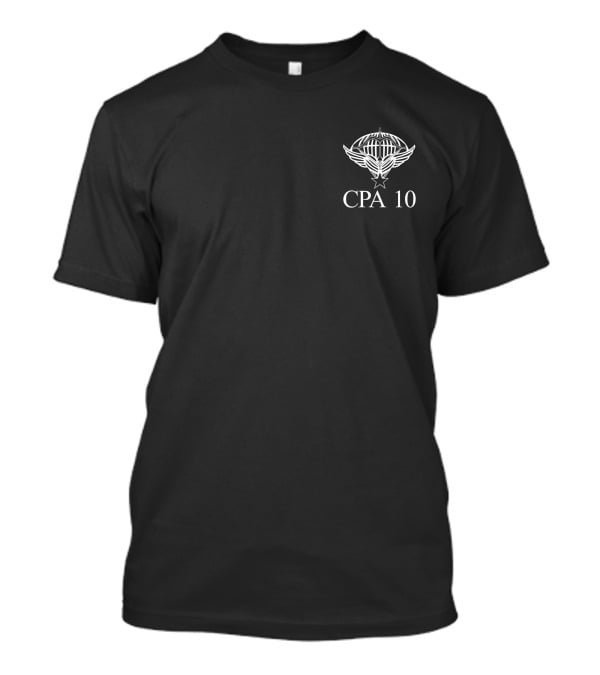 Commando Parachutiste De L'air CPA 10 Wings Emblem Emmanuel Macron T-Shirt