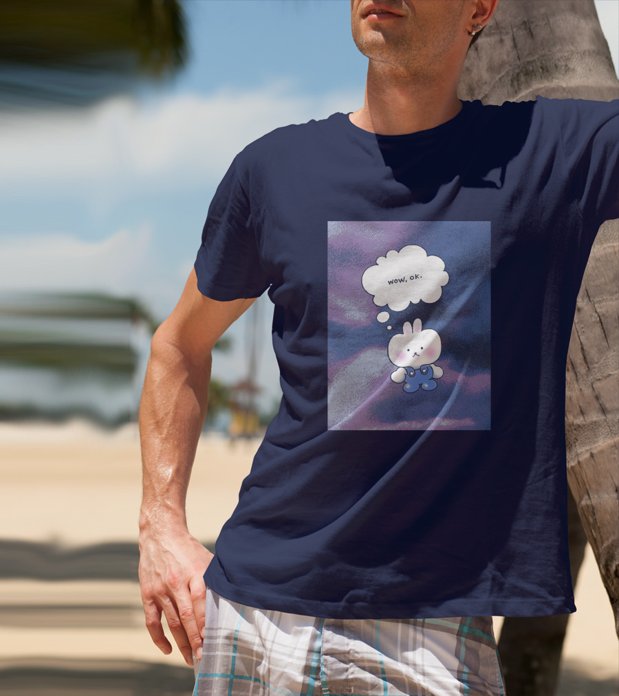 The Yetee Merch Wow Ok Thought Bubble Character T-Shirt