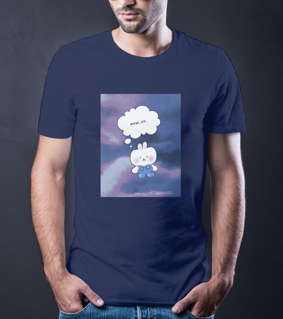 The Yetee Merch Wow Ok Thought Bubble Character T-Shirt