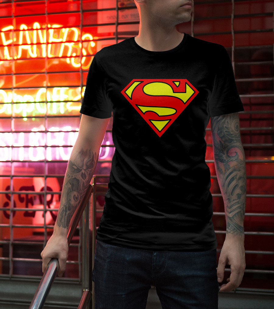 DC Comics Womens Superman Varsity Football S Shield T-Shirt
