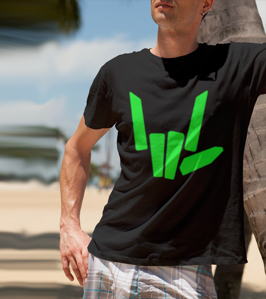 Original Share The Love Green Hand Sign Gesture T-Shirt