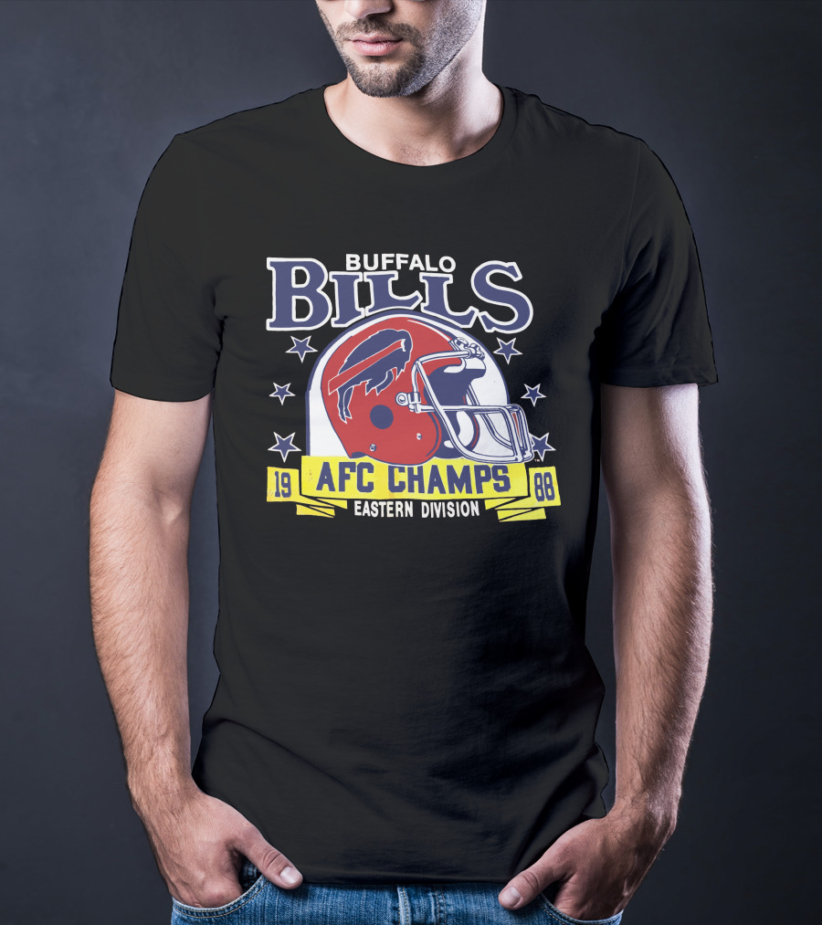 Buffalo Bills 1988 AFC Champs Eastern Division Vintage Helmet T-Shirt