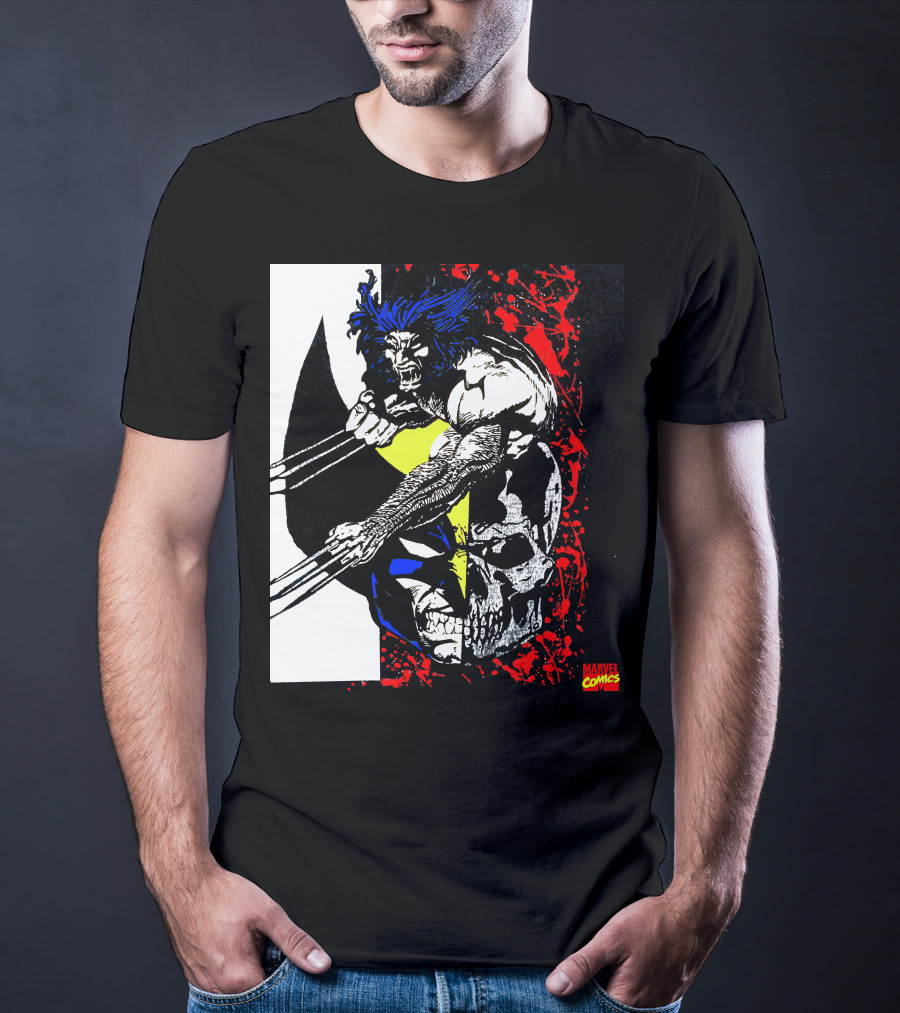 Vtg. Wolverine 1993 Marvel Comics X-Men Claws Red Skull T-Shirt