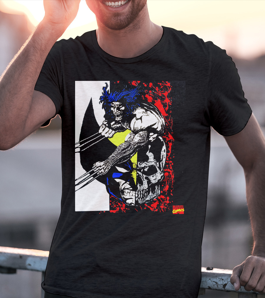 Vtg. Wolverine 1993 Marvel Comics X-Men Claws Red Skull T-Shirt
