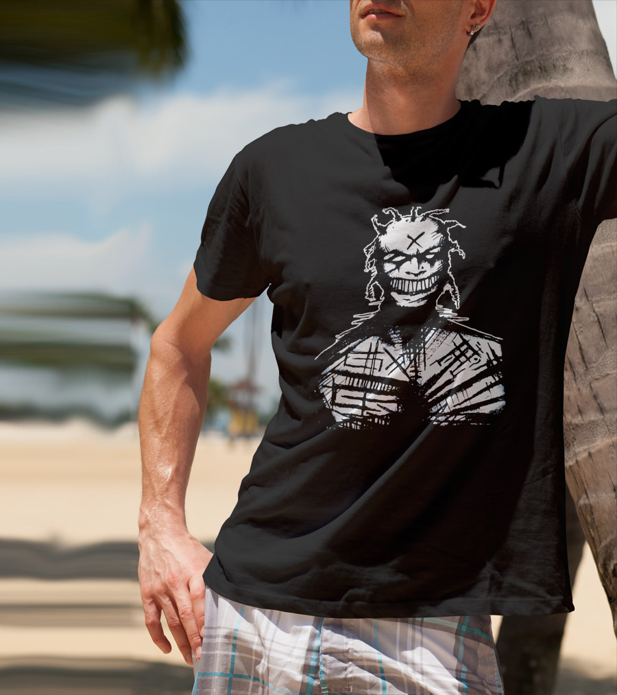 1995 White Zombie Grinning Character With Cross Mark T-Shirt
