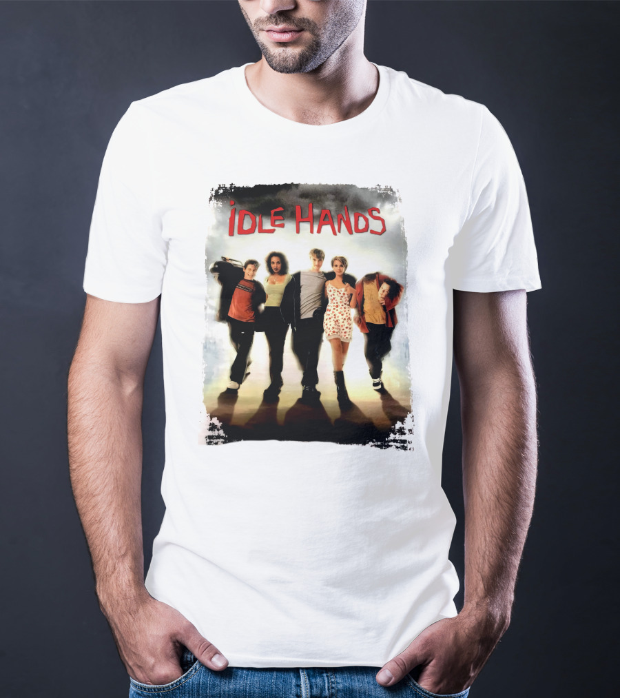 Idle Hands Seth Green Devon Sawa 1990s Halloween Horror Movie Cover T-Shirt