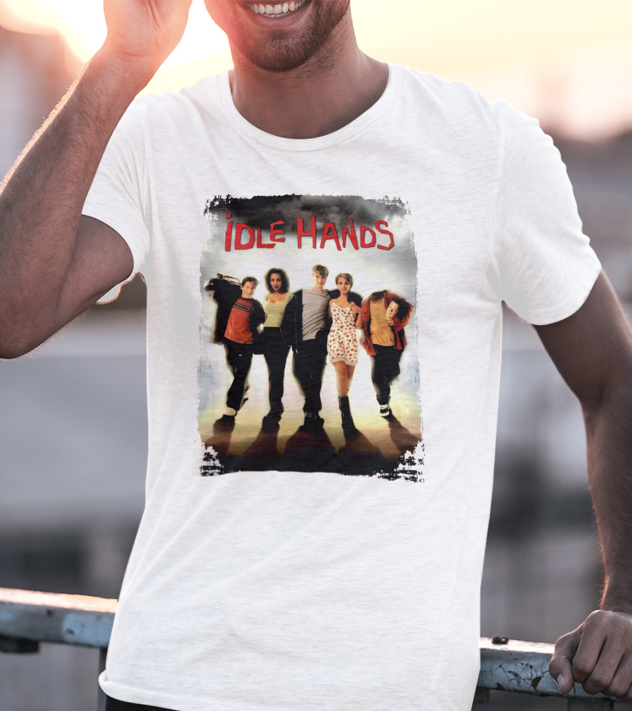 Idle Hands Seth Green Devon Sawa 1990s Halloween Horror Movie Cover T-Shirt