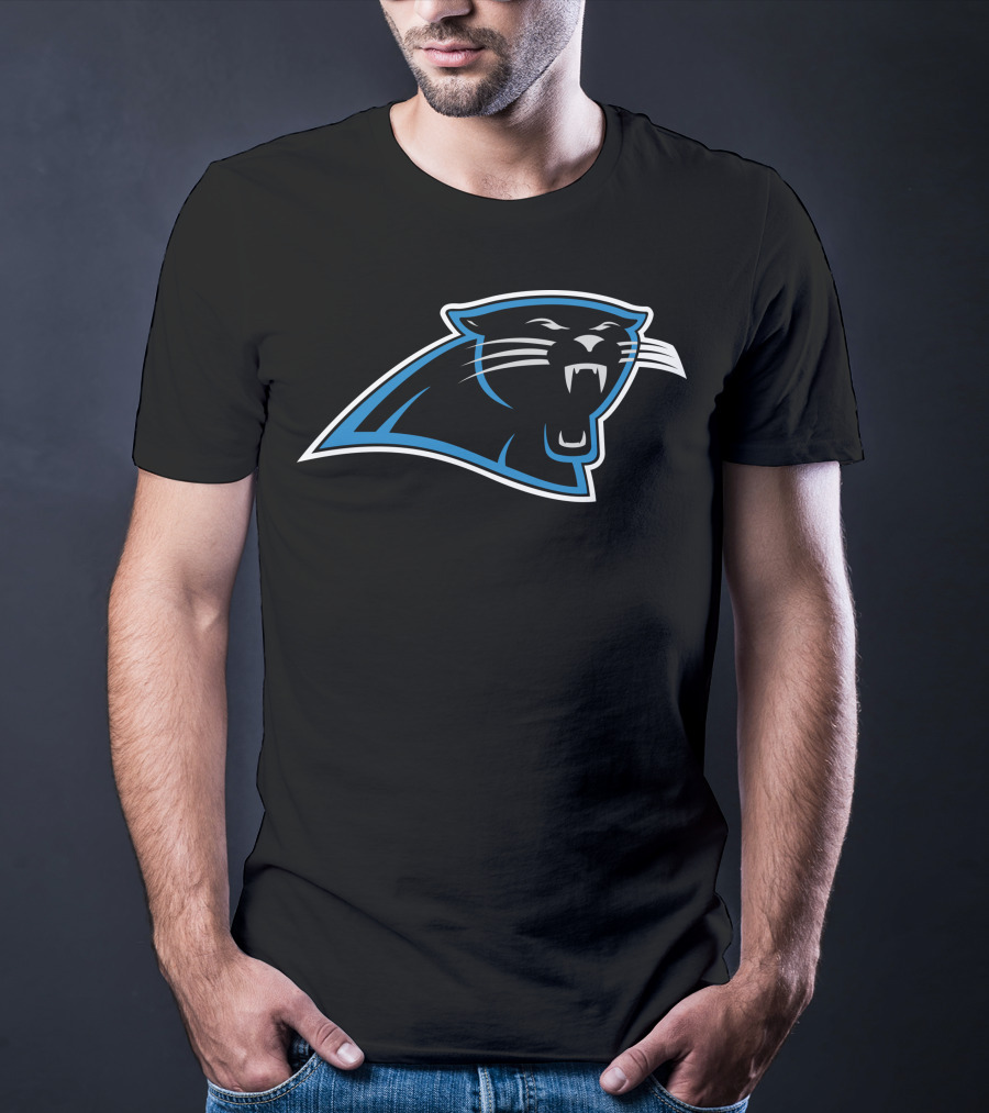 Carolina Panthers Black And Blue Logo Football Team T-Shirt
