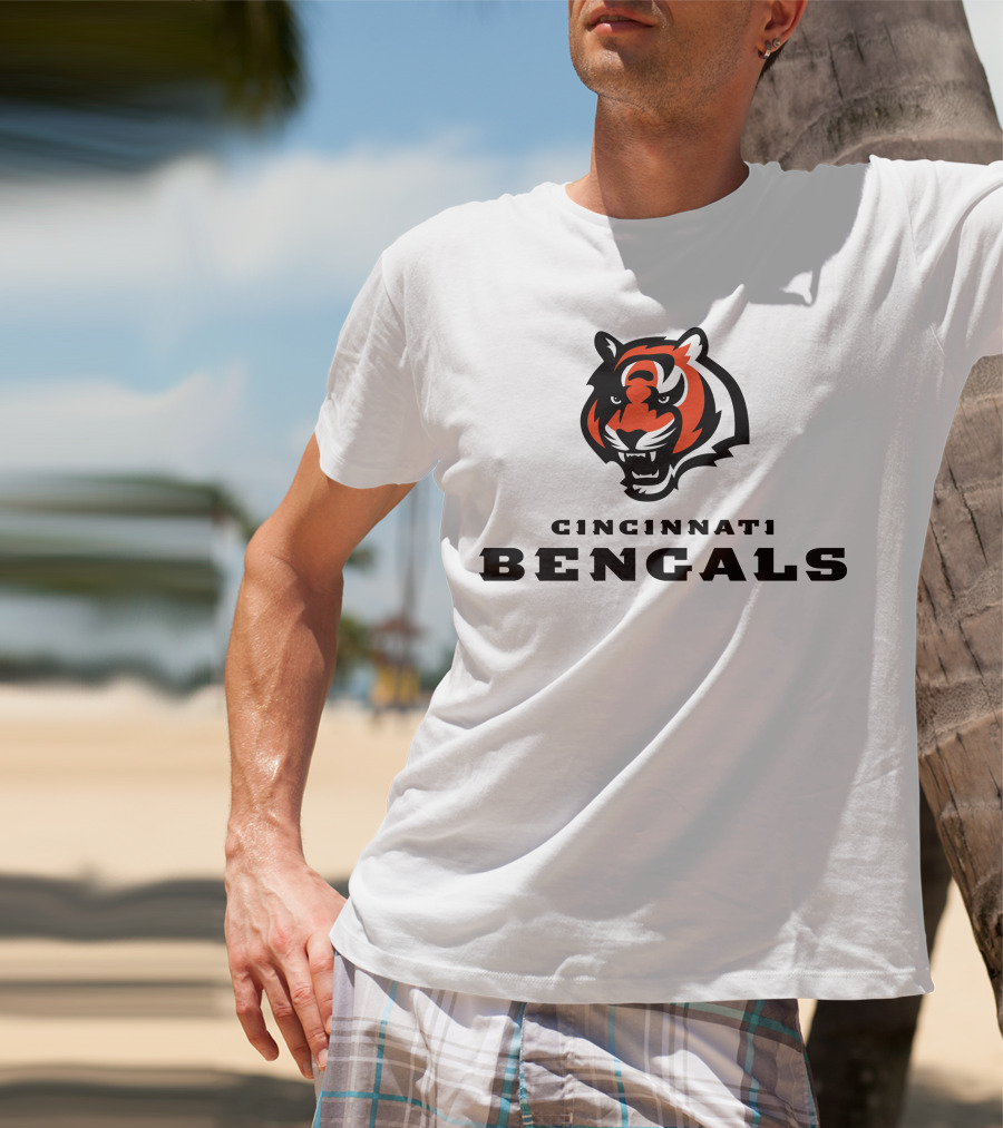 Cincinnati Bengals Tiger Logo NFL Football Team T-Shirt