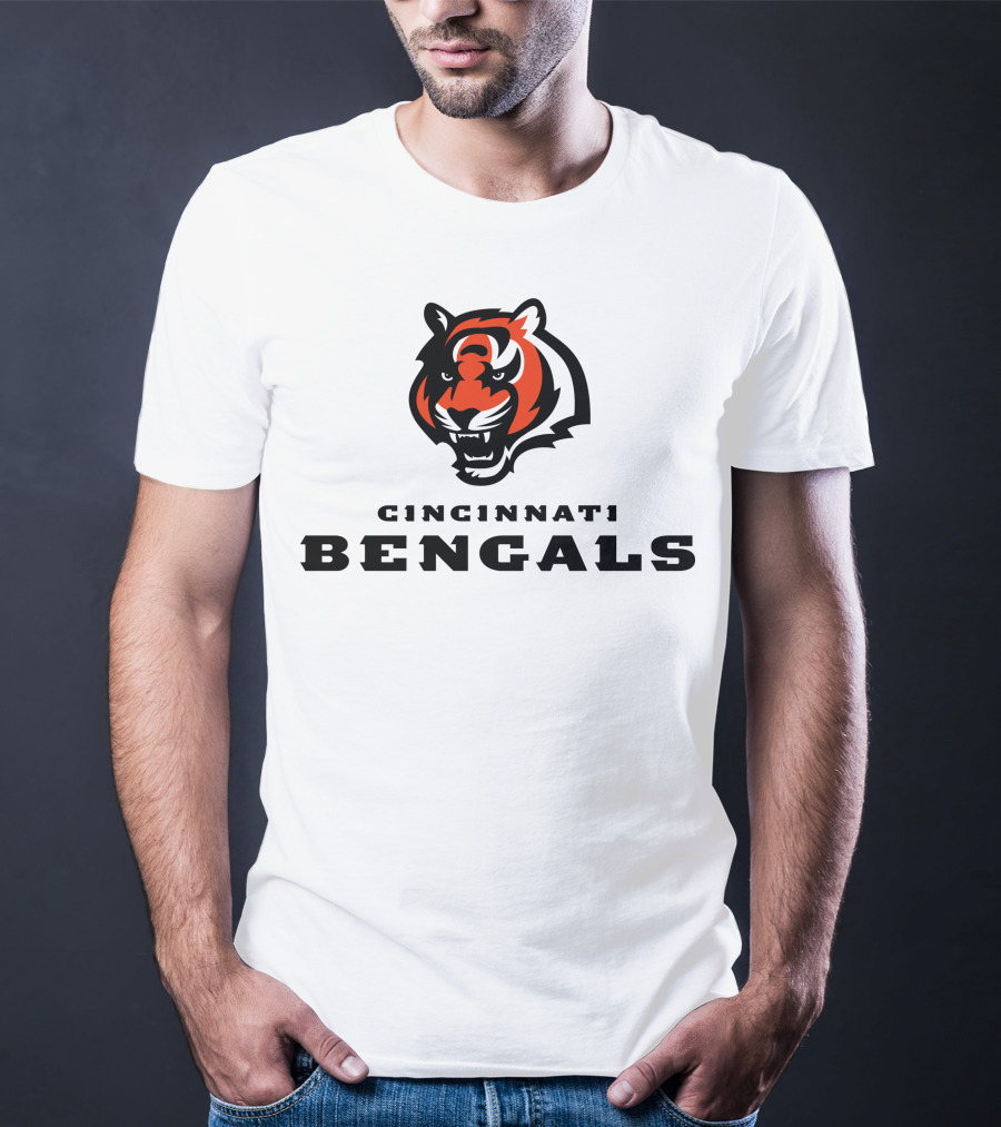 Cincinnati Bengals Tiger Logo NFL Football Team T-Shirt