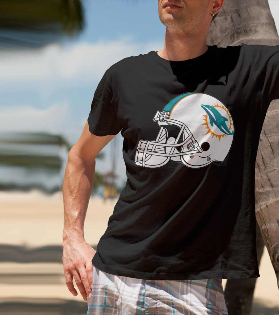 Miami Dolphins Helmet Football Team T-Shirt