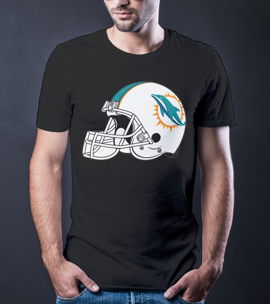 Miami Dolphins Helmet Football Team T-Shirt