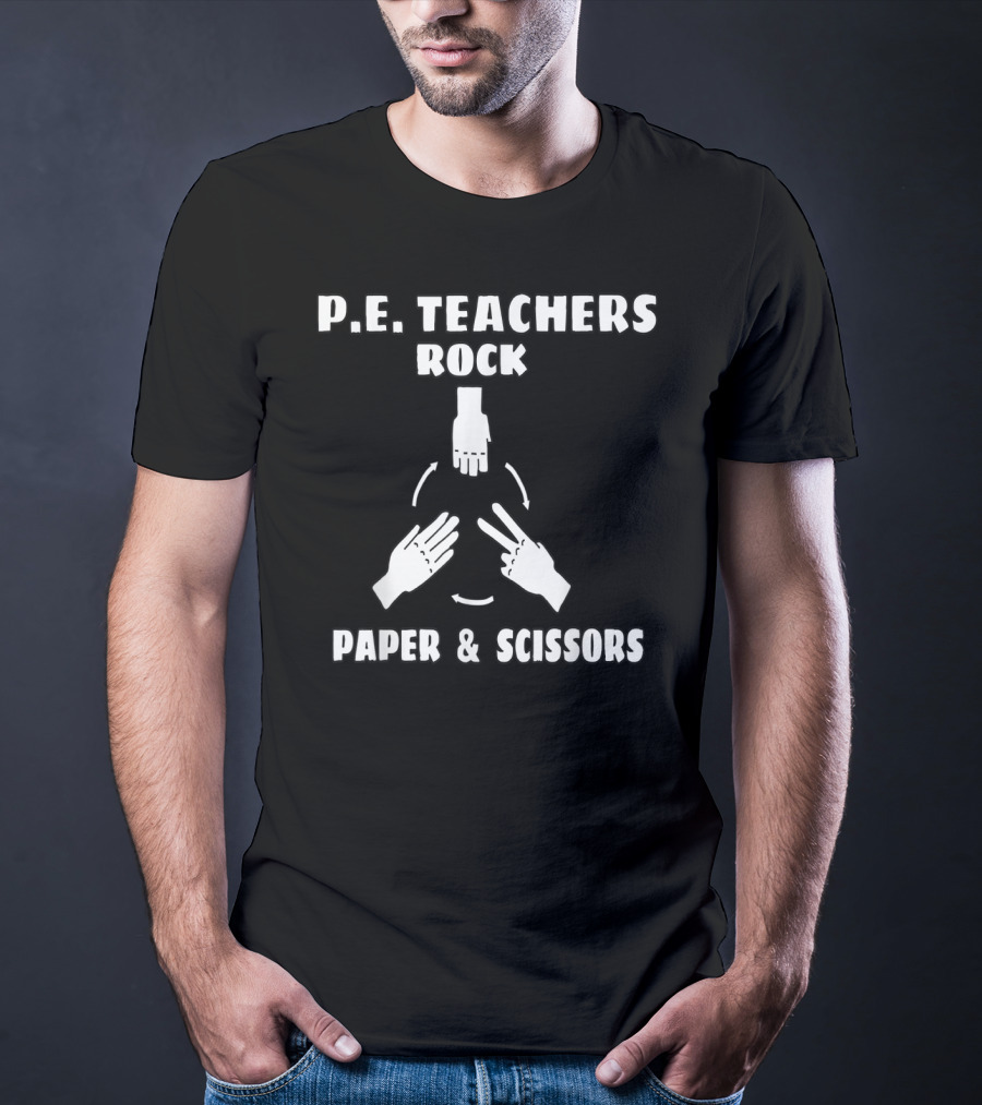 P.E. Teachers Rock Paper And Scissors T-Shirt