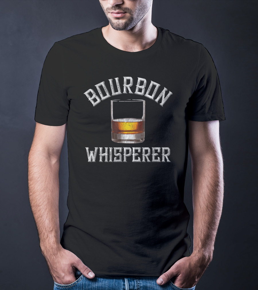 Bourbon Whisperer Whiskey Sayings Drinking Glass T-Shirt